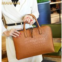 Wholesale Briefcases Woman Casual Totes13 Inch Laptop Bag Office For Ladies Female ger Business Women Briefcase Leather Handbag1