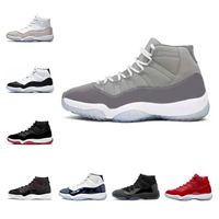 Wholesale With Box New s Cool Grey th Anniversary Retro Shoes Men Pink Snakeskin Black white Red tinker Light Bone Concord High Real Carbon Cap And Gown Desiger