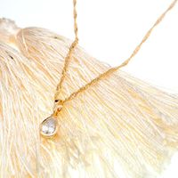 Wholesale Pendant Necklaces cm Chain Waterdrop Necklace Women Gift For Girl Friend African Gold Bridal Jewelry Accesorios Boda Collier Femme