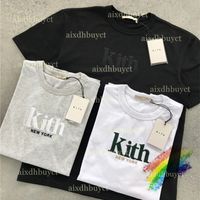 Wholesale New York T shirt Men Women High Quality t Shirt Embroidery Kith Tee Heavy Fabric Tops Slightly Oversize Short Sleeve3g5l