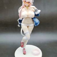 Wholesale 27CM Boxed Super Sonic Super Sonico White Cat Ver PVC Action Figure Anime Sexy Figure Model Toys Collection Doll Gift Y1221