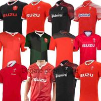 Wholesale 19 Wales home away rugby jerseys Welsh Pathway Size S XL red polo Maillot Camiseta Maglia