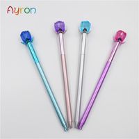 Wholesale Gel Pens Ayron Kawaii Pen Lovely Style Crystal Rose Ballpoint For Kids Office School Supplies Estojo Escolar