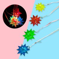 Wholesale Flashing Crystal Star Necklaces Kids Glowing Light Up Rubber Planet Pendant Toy Jewelry Party Favors Goodie Bag Fillers H1