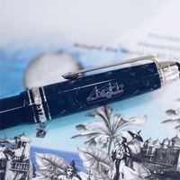 Wholesale Promotion price high quality blue Black Ballpoint pen Roller ball pen Exquisite office stationery mm ink pens For Christmas Gift No Box