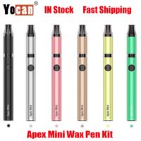 Wholesale Original Yocan Apex Mini Wax Pen Kit E cigarette mAh Vape Battery Vaporizer Heating thread Box Mod QDC Coil With Micro USB Charging Authentic