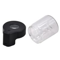 Wholesale Smoking Plastic Glass Light Up LED Air Tight Proof Storage Magnifying Stash Jar Viewing Container Vacuum Seal Plastic Pill Box Case Bottle