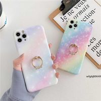 Wholesale Rainbow Gradient Starry Sky Phone Cases For Pro Max Plus XSMAX XR XS SE Soft IMD Marble Cover