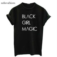 Wholesale BLACK GIRL MAGIC Women RightsTshirt Cotton Casual Funny T Shirt Black Lives Matter Graphic Top Tee Hipster Tumblr Drop Shipping T200827