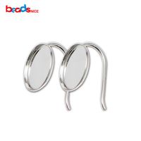 Wholesale Stud Beadsnice Sterling Silver mm Earring Hook French Cabochon Blank Tray Jewelry Making For Woman ID36316