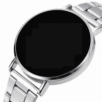 Wholesale Wristwatches Fashion Sports Digital Watch Men Women Watches Green Light LED Electronic Female Clock Adjustable Stainless Steel Link Bracelet