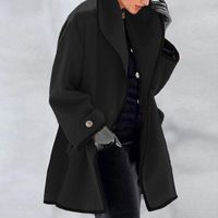 Wholesale Women s Trench Coats Large Size Womens Winter Wool Coat Men Casual Jacket Solid Color Long Sleeve Chic Outerwear Ladies Overcoat Autumn