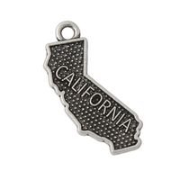 Wholesale Antique Silver Plated Alloy State Of California Shape Map Charms mm AAC051