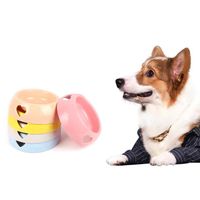 Wholesale Love Dog Cat Bowls Travel Footprint Feeding Feeder Water Plastic Bowl For Pet Dog Cats Puppy Outdoor Food Dish