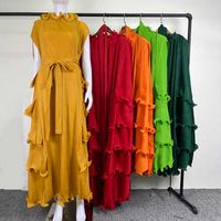 Wholesale TIANPEI spring summer women Indie aesthetic dress plus size women s shrink rope sleeveless Sashes Pleated Designer clothes