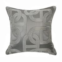 Wholesale Contemporary Geometry Dark Grey Chain Ellipse Sofa Chair Designer Pipping throw Cushion Cover Decor Home Pillow Case x45cm