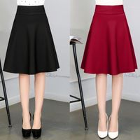 Wholesale Skirts Long Skirt Womens Plus Size Tutu School Pants Suitable For The Whole Year Saia High Waist Faldas Mujer Black