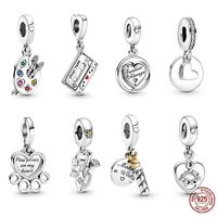 Wholesale 925 Sterling Silver Pendant Sparkling Mouse Series Charm Bead DIY Fit Pandora Bracelet Necklace Women Jewelry