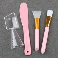 Wholesale Makeup Brushes Face Mask Mixing Tools Set Silicone Facial Brush Mud Cream Bowl Measure Cup Applicator