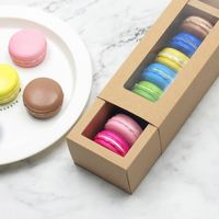 Wholesale Macaron Boxes with Clear Display Window Macaron Container Box for Chocolate Cookies or Muffins for Gift Giving MY inf K2