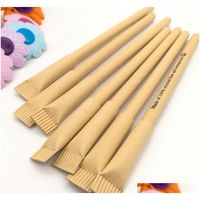 Wholesale Can Printing Logo High end Gel Pen Fashions Simple Green E friendly Kraft Paper Shell Pens Office School Student Su jllybG yy_dhhome
