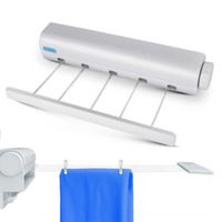 Wholesale Retractable Laundry Hanger Wall Mounted Clothes Line Clothes Drying Rack Clothesline Laundry Rope DO