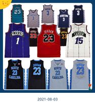 Wholesale NCAA McGrady North Carolina Basketball Jerseys UNC Tar Heels Michael Vince Carter Tracy Pippen Iverson Jersey Wear shirt Athletic Outdoor Apparel