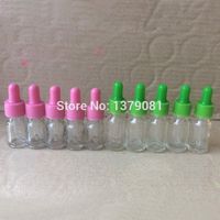 Wholesale Storage Bottles Jars ML Clear Glass With Dropper OZ Mini Sample Vial Essential Oil Bottle Green Pink Rubber