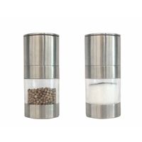 Wholesale Manual Pepper Mill Salt Shakers One handed Pepper Grinder Stainless Steel Spice Sauce Grinders Stick Kitchen Tools RRA4395
