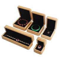 Wholesale Bamboo Wood Jewelry Ring Bracelet Necklace Box Wrapping Gift Box Buddhist Beads Solid Wood Jewelry Organizer