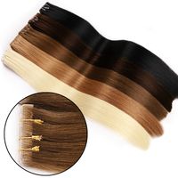 Wholesale PU Skin Weft Hand Tied Tape In Adhesives Remy Human Hair Extensions Blonde Color Virgin Invisible Seamless Injection g inch