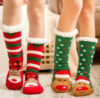 Wholesale Christmas Knit Socks Cartoon Xmas Treehouse Womens Thick Sherpa Fleece Lined Thermal Socks Christmas Decorations styles