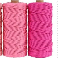 Wholesale 3mm Cotton Cord Colorful Cord Rope Beige Twisted Craft Macrame String DIY Home New Textile Wedding Decorative supply yards S2
