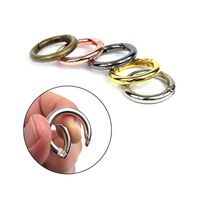 Wholesale Bag Parts Accessories Circle Round Carabiner Camping Spring O Ring Buckles Snap Clip Hook Gold Black Keychain Handbags