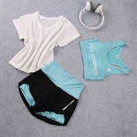 Wholesale Summer Piece Yoga Set Sportswear for Women Sports Bra Fitness Clothing Women Sports Shorts Gym Workout Crop Top Girl Run Suit