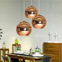 Wholesale Pendant Lamps Globe Lights Copper Glass Mirror Ball Hanging Lamp Kitchen Modern Lighting Fixtures LED Light For Living Room