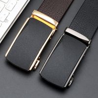 Wholesale Real Automatic Buckle Business Leisure Vegetable Tanning Top Layer Pure Leather Style Jeans Belt Men s