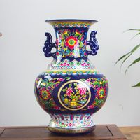 Wholesale Vases Jingdezhen Antique Ancient Enamel Chinese Ceramic Flower Vase Home Office Decorative Porcelain