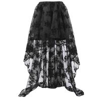 Wholesale Skirts Black High Low Steampunk Skirt Women Retro Party Gothic Victorian Punk For Wedding Long Tail Asymmetrical
