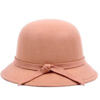 Wholesale Wide Brim Hats Winter Women Solid Wool Felt Cloche Fedoras Vintage Western Bucket Colors Warm Female Bowler