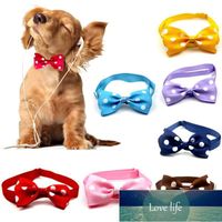 Wholesale Pet Cat Dog Christmas Collar Holiday Bow Tie Adjustable Neck Strap Grooming Accessories Puppy Necklace Collars Leashes Factory price expert design Quality Latest