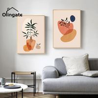 Wholesale Paintings Modern Accessories Posters Canvas Watercolor Flowers Abstract Aesthetic Geometric For Home Decor