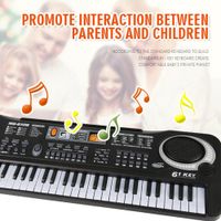 Wholesale 61 Keys Black Digital Music Electronic Keyboard Piano Kids Gift Musical Instrument Early Educational Tool For Kid new arrival