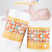 Wholesale Cloth Diapers Happyflute Biodegradable Flushable Diaper Liners Disposable Sheets Per Roll