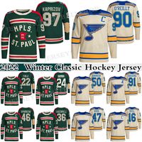 Wholesale 97 Kirill kaprizov Winter Classic Jersey Minnesota Wild Kevin Fiala Matt Dumba St Louis Blues Ryan O Reilly Binnington Tarasenko Hockey Jerseys
