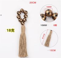 Wholesale Factory Napkin Rings Farmhouse Natural Wooden Beads Tassels Napkins Holders Buckles for Wedding Dinner Party Table Decorations RRE12203