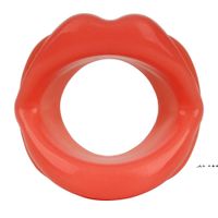 Wholesale 3 colors Silicone Rubber Face Slimmer Exerciser Lip Trainer Oral Mouth Muscle Tightener Anti Aging Wrinkle Chin Massager Care RRA9789