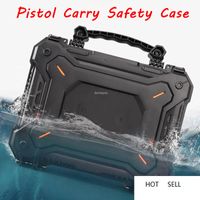 Wholesale Waterproof Tactical Pistol Safety Carry Case bags Shooting Gun Accessories Carrier Bag Hard Shell Case for Camera