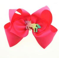 Wholesale Hair Accessories DHL Big Bow With Alligator Clips Sparkly Glitter Rainbow Rhinestones quot Extra Large Bows For1