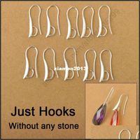 Wholesale Clasps Hooks Jewelry Findings Components X Diy Making Sterling Sier Hook Earring Pinch Bail Ear Wires For Crystal Stones Beads Drop